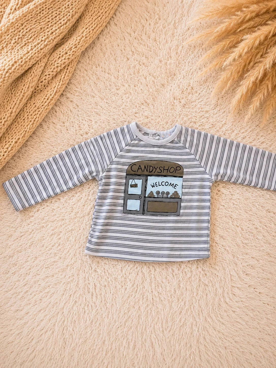 Conjunto de 4 t-shirts de mangas compridas para bebê – Tamanho 6 meses – photo 3